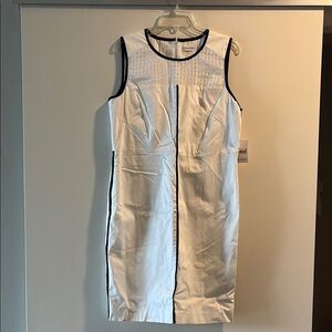 White and navy Calvin Klein dress